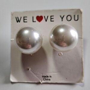 Humble Chic Oversized Faux Pearl Statement Earrings